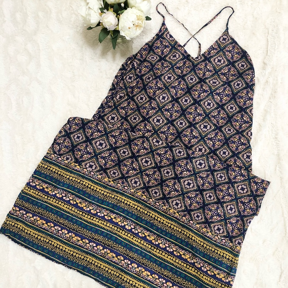 Old Navy Motif Print Maxi Dress